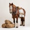 Traditional Bavarian Horse With Symbolic Props In Historical Documentation Style