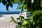 traditional beach chairs on baltic sea beach