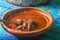 Traditional beef birria stew, Mexican breakfast food