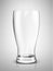 Traditional beer glass, empty, vector illustration