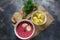 Traditional Belorussian, Latvian, Lithuanian, Polish, Russian and Ukrainian Beetroot cold creamy soup