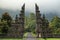 Traditional big gate entrance to temple. Bali Hindu temple