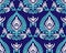 Traditional blue seamless indian pattern