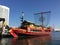 Traditional boat docking at Tokyo bay