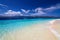 Traditional boat on tropical beach