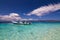 Traditional boat on tropical beach