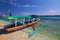 Traditional boat on tropical beach