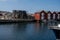 Traditional boathouses in a Swedish West Coast archipelago