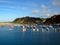 Traditional boats in the fishing harbour from Cudillero