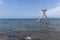 Traditional Boramachi Yagura fishing tower, Nanao Bay, Anamizu, Japan