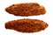Traditional breaded filleted fish isolated