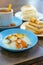 Traditional breakfast set and coffee, boiled eggs and toast, popular in Singapore