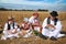 Traditional breakfast of wheat field