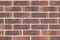 Traditional brick wall texture in rusty brown colors