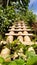 Traditional bridge made of several bamboo slats