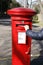 Traditional British red post box