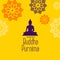 traditional buddha purnima yellow background for devotion and worship