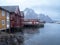 Traditional buildings at Svolvaer, Lofoten Islands, Norway