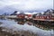 Traditional buildings at Svolvaer, Lofoten Islands, Norway