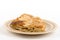 Traditional burek pie with meat isolated over white background