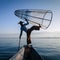 Traditional Burmese fisherman at Inle lake Myanmar