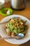 Traditional burmese tea leaf salad in Myanmar