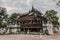 Traditional Burmese wooden architecture in the Pariyahti State University campus, Mandalay, Myanmar