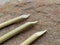 Traditional calligraphy pencils isolated on stone background. Ottoman, Arabic, Persian and orient culture. Calligraphy, arts,