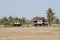 Traditional Cambodian wooden houses. Kampot, Cambodia