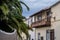 Traditional Canary islands wooden balcony in Garachico