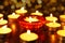 Traditional candles lamps on the Diwali festival