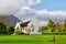 Traditional Cape Dutch house after rain