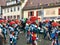 Traditional carnival in South Germany - Swabian-Alemannic Fastnacht. A local group is performing traditional Guggenmusik