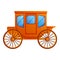 Traditional carriage icon, cartoon style