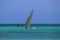 Traditional catamaran Dhow with fishermen