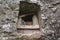 Traditional cave grave carved in the rock at Lemo. Tana Toraja,