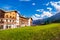 Traditional chalet houses and hotels in Rosa Khutor resort