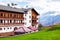 Traditional chalet houses and hotels in Rosa Khutor resort