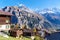 Traditional Chalets of Murren village, Bernese Highlands, Switzerland