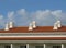 Traditional chimneys in the South of Tenerife. Spain.