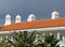 Traditional chimneys in the South of Tenerife. Spain.