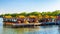 Traditional Chinese boats on Kunming Lake at the Summer Palace - Beijing