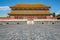 Traditional Chinese Building, Forbidden City in Beijing, clean sunny day