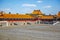 Traditional Chinese Building, Forbidden City in Beijing, clean sunny day