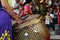 Traditional Chinese drum. Plays together with lion dance by trained drummers.