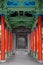 Traditional chinese hallway made out of stone and wood