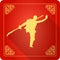 Traditional Chinese Kung Fu Master Icon, Flat Design