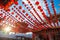 Traditional Chinese lanterns display during Chinese new year festival at Thean Hou Temple
