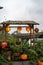 Traditional chinese lanterns hanging on Bamboo garden roof