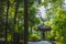 Traditional Chinese pavilion among trees near West Lake, Hangzhou, China